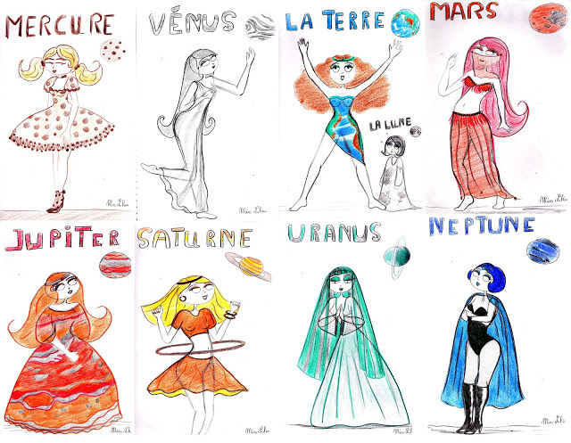 Dessins De Miss Lilou: Les Miss Lilouplanètes Du Système pour Systeme Solaire Dessin