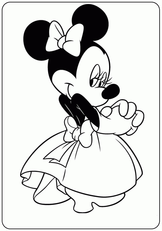 Dessins Gratuits À Colorier - Coloriage Minnie À Imprimer intérieur Dessin A Imprimer Minnie