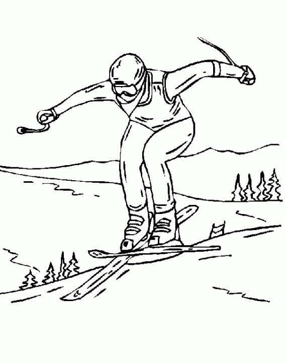 Dessins Gratuits À Colorier – Coloriage Ski À Imprimer tout Dessin De Ski