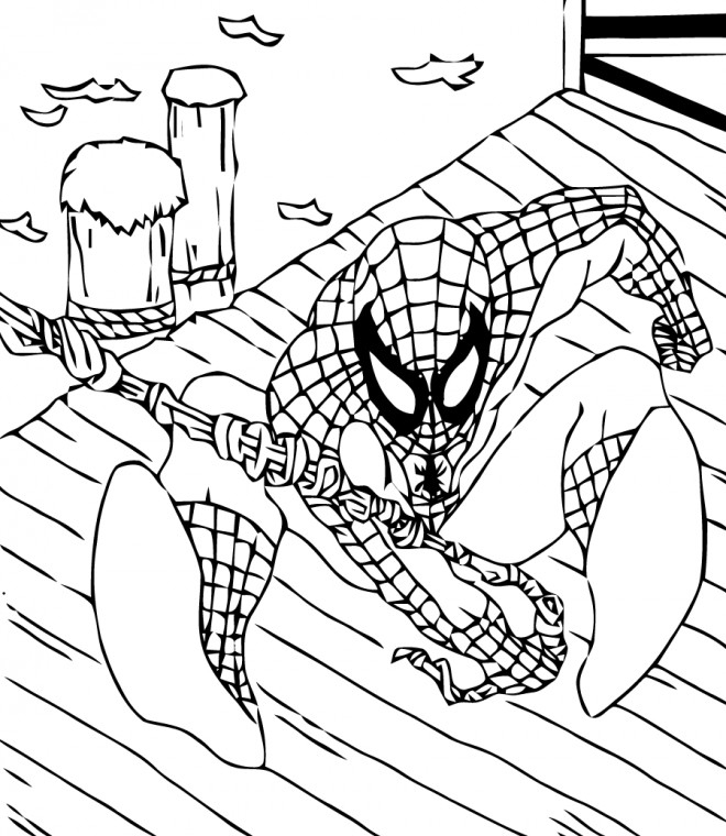 Dessins Spiderman destiné Dessin Spiderman À Imprimer Gratuit