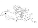 Dibujos De Barbie Sirena Para Colorear concernant Coloriage Barbie Fait Du Surf