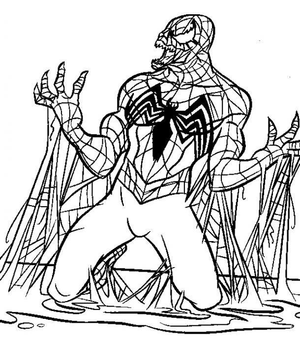 Dibujos De Venom Para Colorear - Colorear24 pour Coloriage De Spiderman