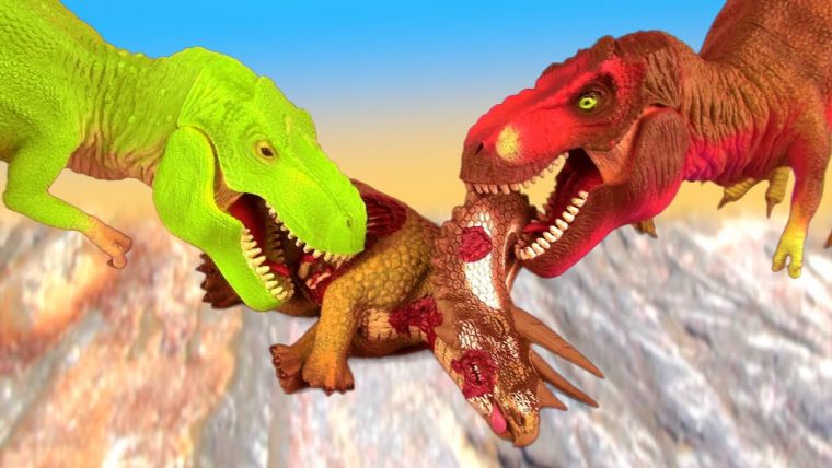 Dinosaur Fight T Rex Vs Tyrannosaurus Battle Over Prey รบ intérieur Dinosaure Tyrex