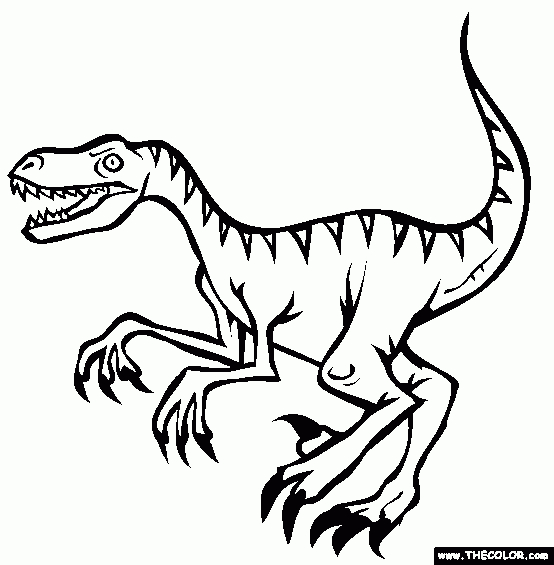 Dinosaur Online Coloring Pages | Page 1 dedans Coloriage Dinosaure Raptor