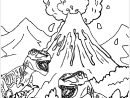 Dinosaurs To Print For Free : Dinosaurs And Volcano dedans Coloriage Dinosaure Raptor