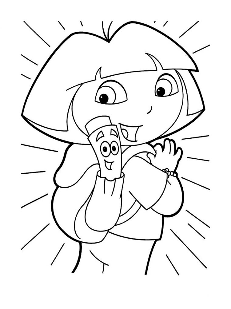 Dora Lexploratrice 4 – Coloriages De Dora L'Exploratrice dedans Coloriage Dora À Imprimer