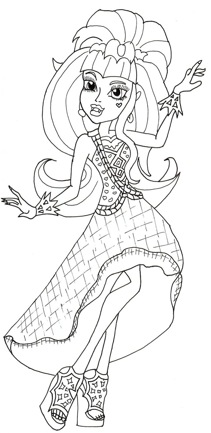 Draculaura 13 Wishes Coloring Page | Monster Coloring Pages tout Coloriage Monster High A Imprimer