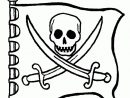 Drapeau Pirate Tete De Mort - Coloriage De Drapeaux avec Fabriquer Un Drapeau De Pirate