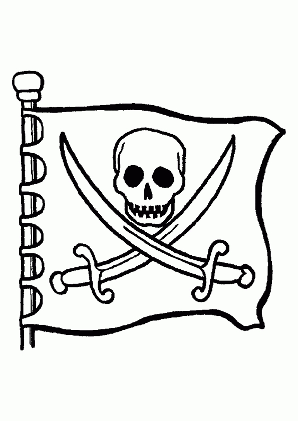Drapeau Pirate Tete De Mort – Coloriage De Drapeaux avec Fabriquer Un Drapeau De Pirate