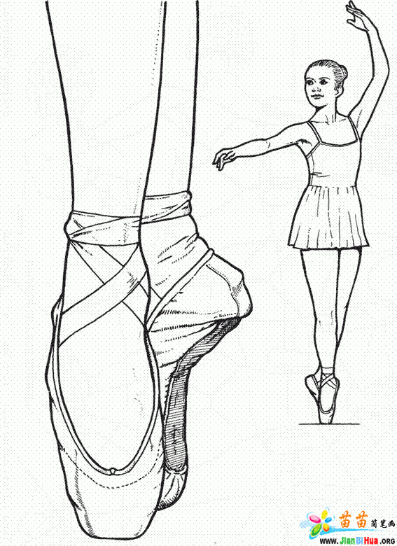 双人舞蹈简笔画21张(第9张) serapportantà Dessin Danseuse Classique
