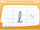 Écrire L'Alphabet: Apprendre À Écrire La Lettre L En pour Lettre En Cursive Majuscule