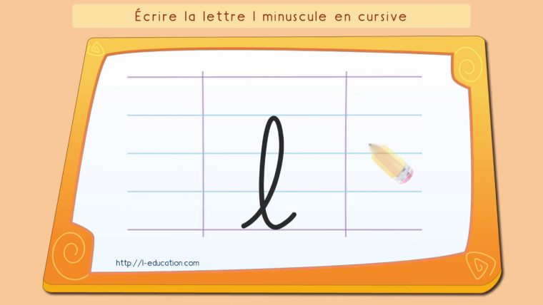 Écrire L'Alphabet: Apprendre À Écrire La Lettre L En pour Lettre En Cursive Majuscule