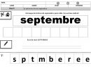 Ecrire Le Mot Septembre - Rentrée - Grande Section - Cycle à La Rentree En Grande Section
