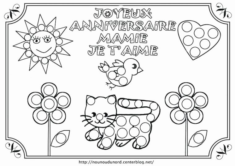 Elegant Coloriage Joyeux Anniversaire A Imprimer Gratuit encequiconcerne Coloriage Bonne Fete Mamie