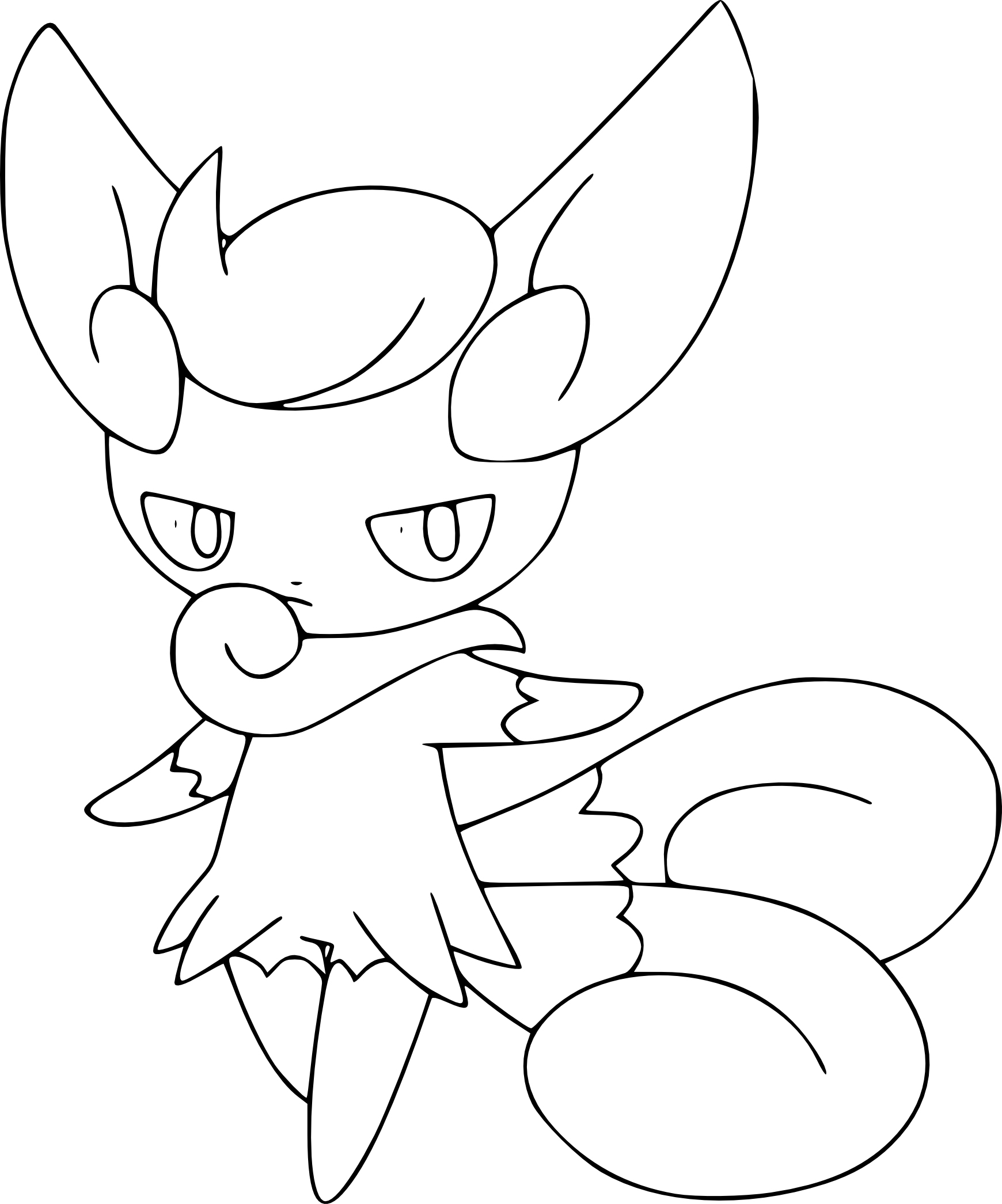 Élégant Dessin A Imprimer Pokemon Noctali dedans Noctali Pokemone Coloriage