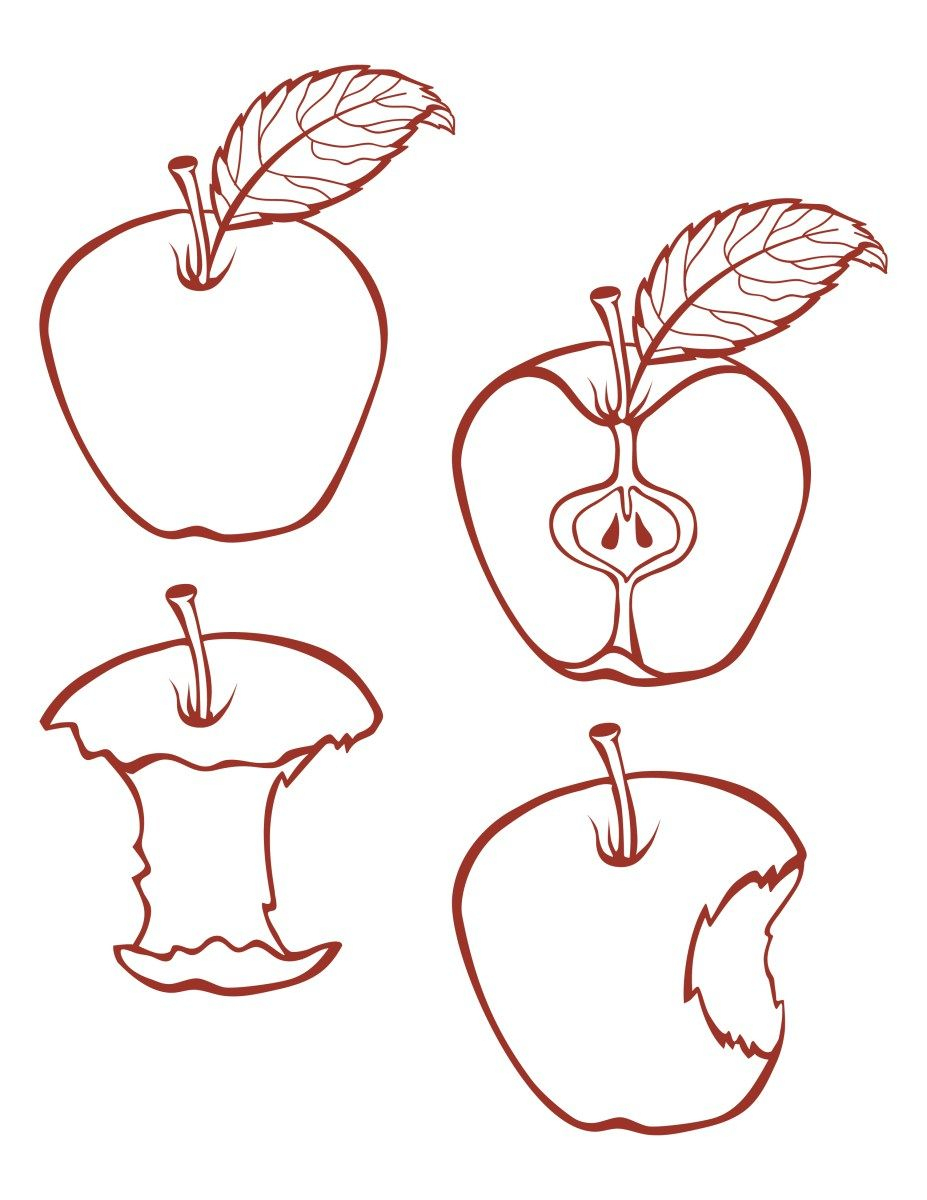 En L'Honneur Du Iphone 7 De Apple, Voici Une Pomme à Dessiner Une Pomme