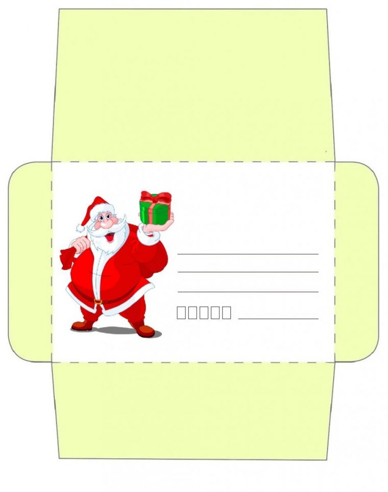 Enveloppe Noël À Imprimer Pour Les Enfants | Cartes destiné Image Pere Noel Gratuit