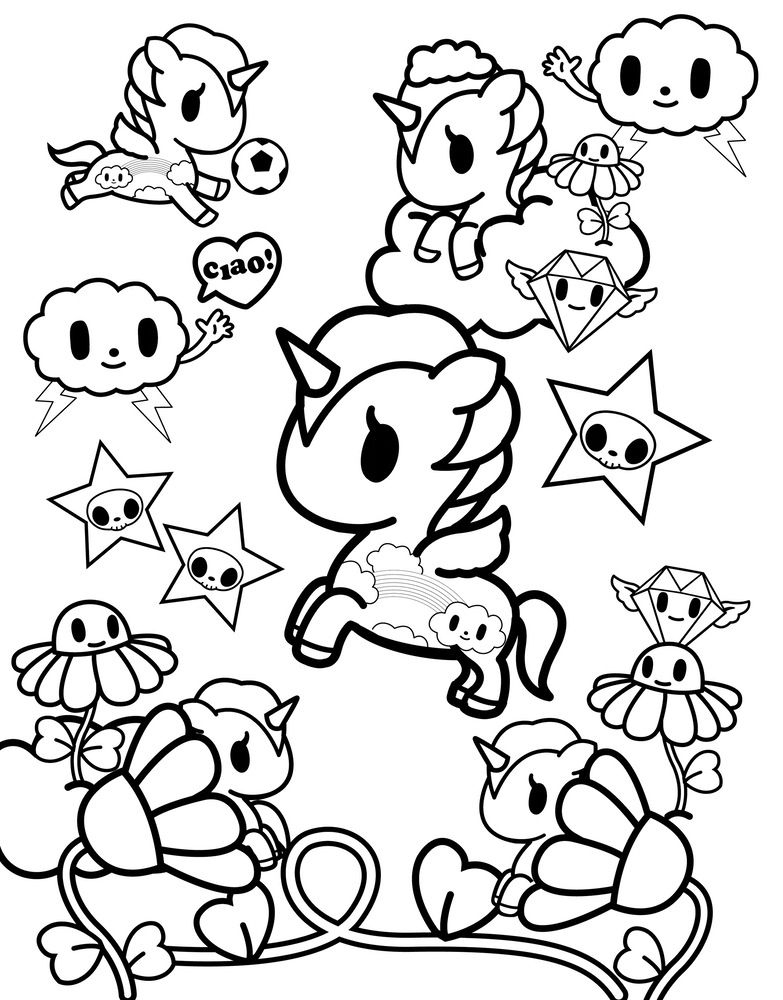 Épinglé Par Carina . Sur ♥ Tokidoki ♥ | Coloriage Kawaii serapportantà Coloriage Licorne Kawaii Dessin Kawaii A Imprimer