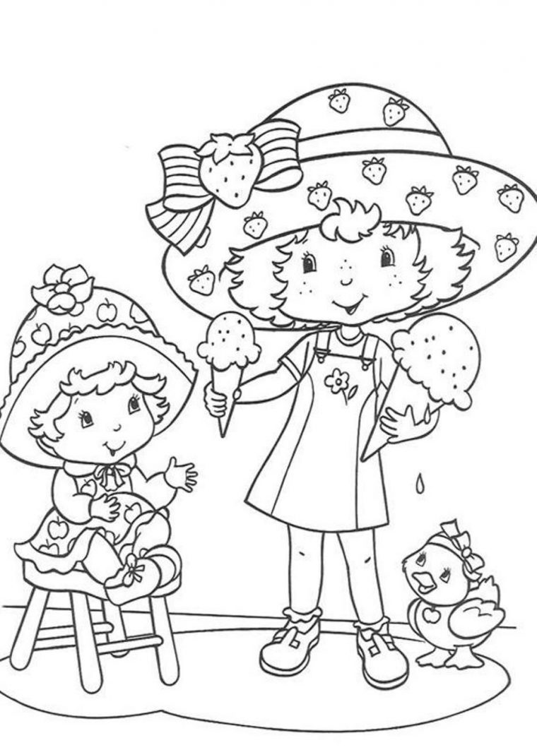 Épinglé Sur Charlotte À La Fraise à Coloriage Charlotte Au Fraise