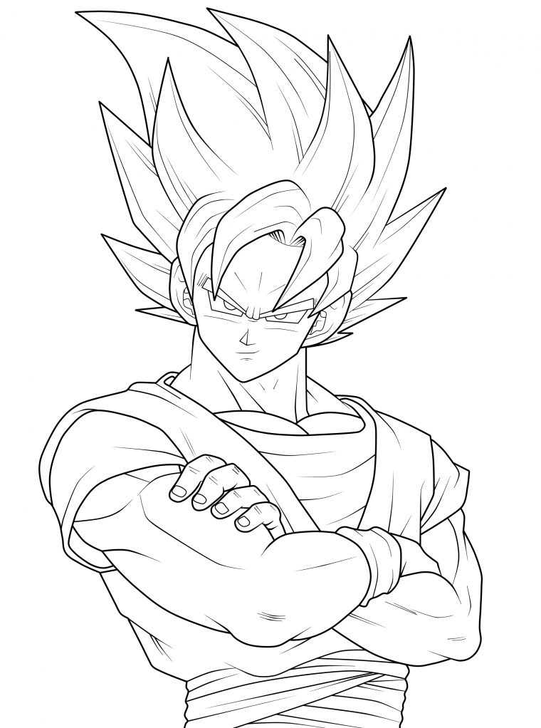 Facile Dragon Ball Goku Super Saiyan – Coloriage Dragon destiné Coloriage Dragon Ball Z Super Saiyan A Imprimer