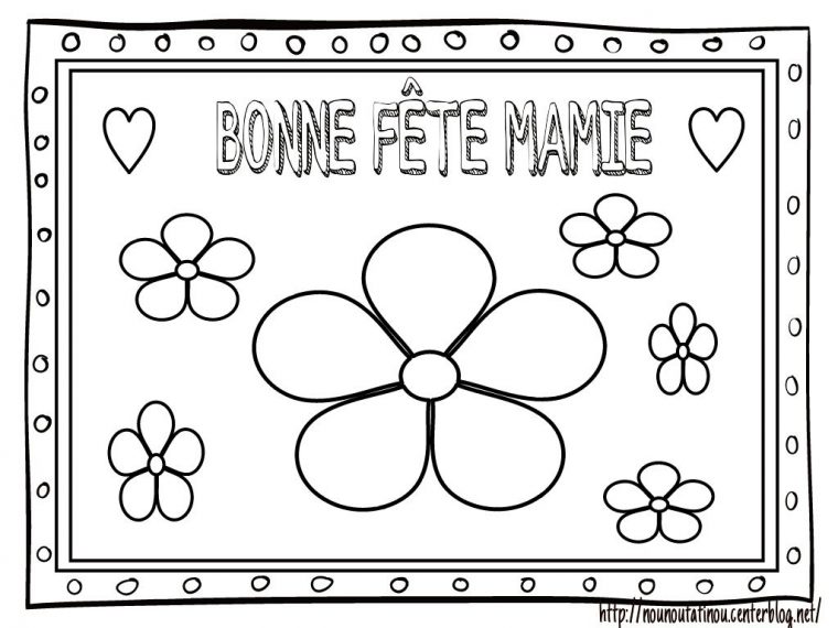 Fete Des Mamies encequiconcerne Coloriage Bonne Fete Mamie