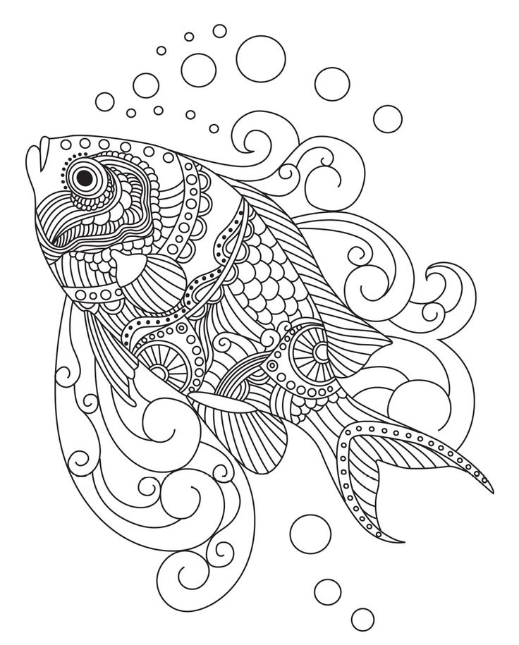 Fish | Colorish: Coloring Book For Adults Mandala Relax By à Coloriage Poisson D Avril Gratuit Imprimer