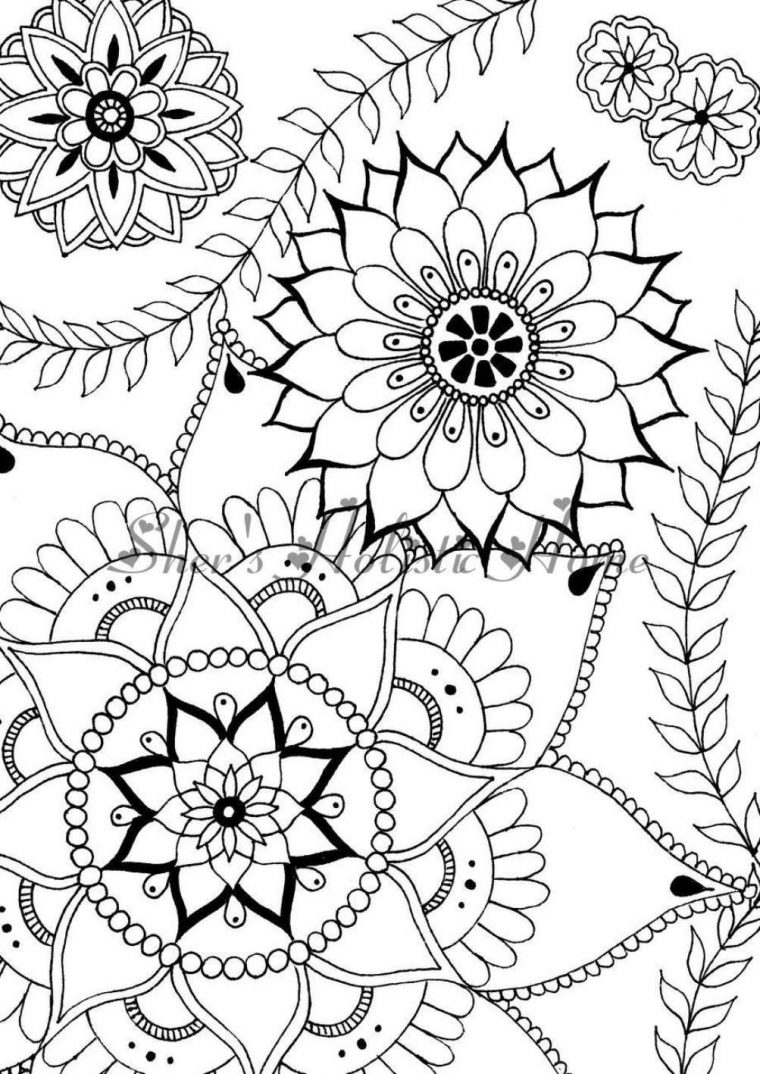 Flower Coloring Page, Mandala Coloring Page, Flower à Dessin De Fleure