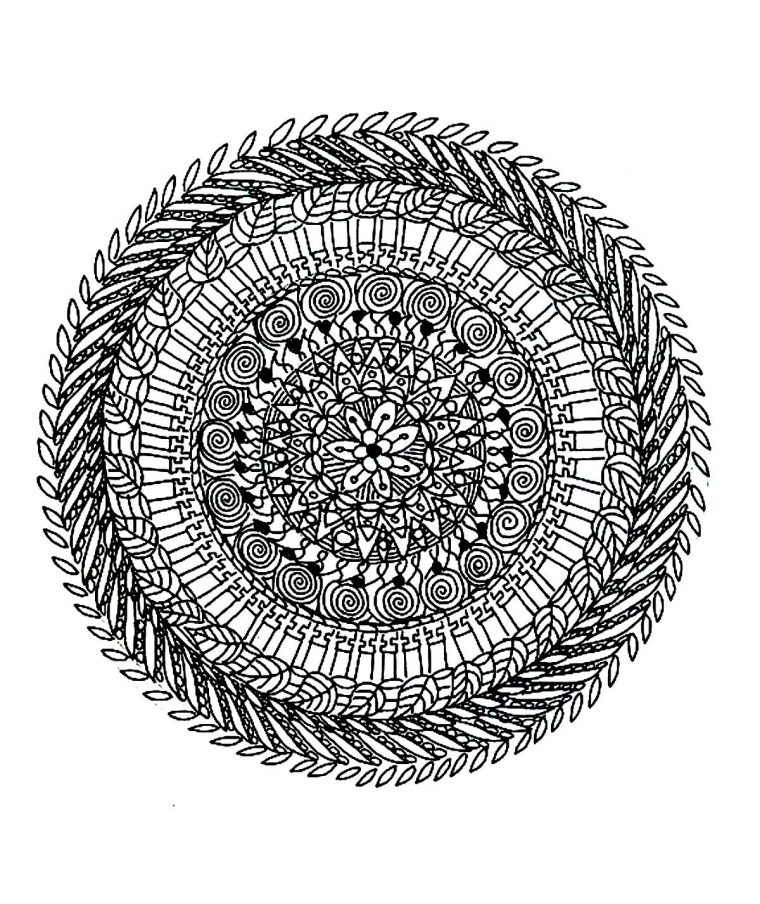 Free Coloring Page «Coloring-Free-Mandala-Difficult-Adult serapportantà Coloriage Mandala Adulte