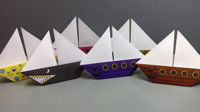 Free Origami Sailboat Paper – Print Your Own! – Pirate And dedans Fabriquer Un Bateau Pirate