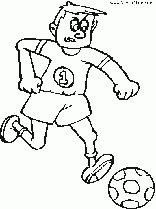 Free Sports Coloring Pages From Sherriallen concernant Coloriage De Footballeur