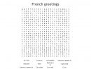 French Greetings Word Search - Wordmint Serapportantà avec Bonjour Monsieur Ca Va