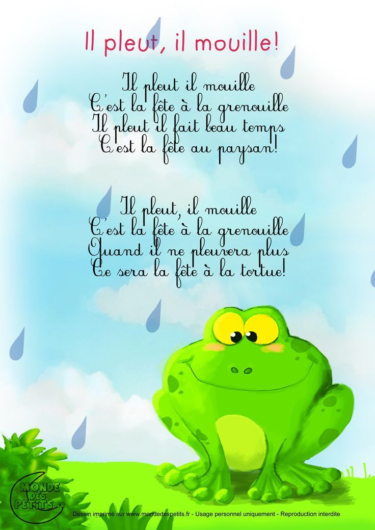 French Nursery Rhyme – Perfect For Studying The Weather intérieur Comtine Bebe