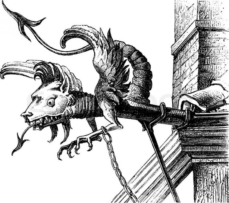 Gargoyle Of The Sixteenth Century, A Neuchatel Switzerland encequiconcerne Dessin Gargouille