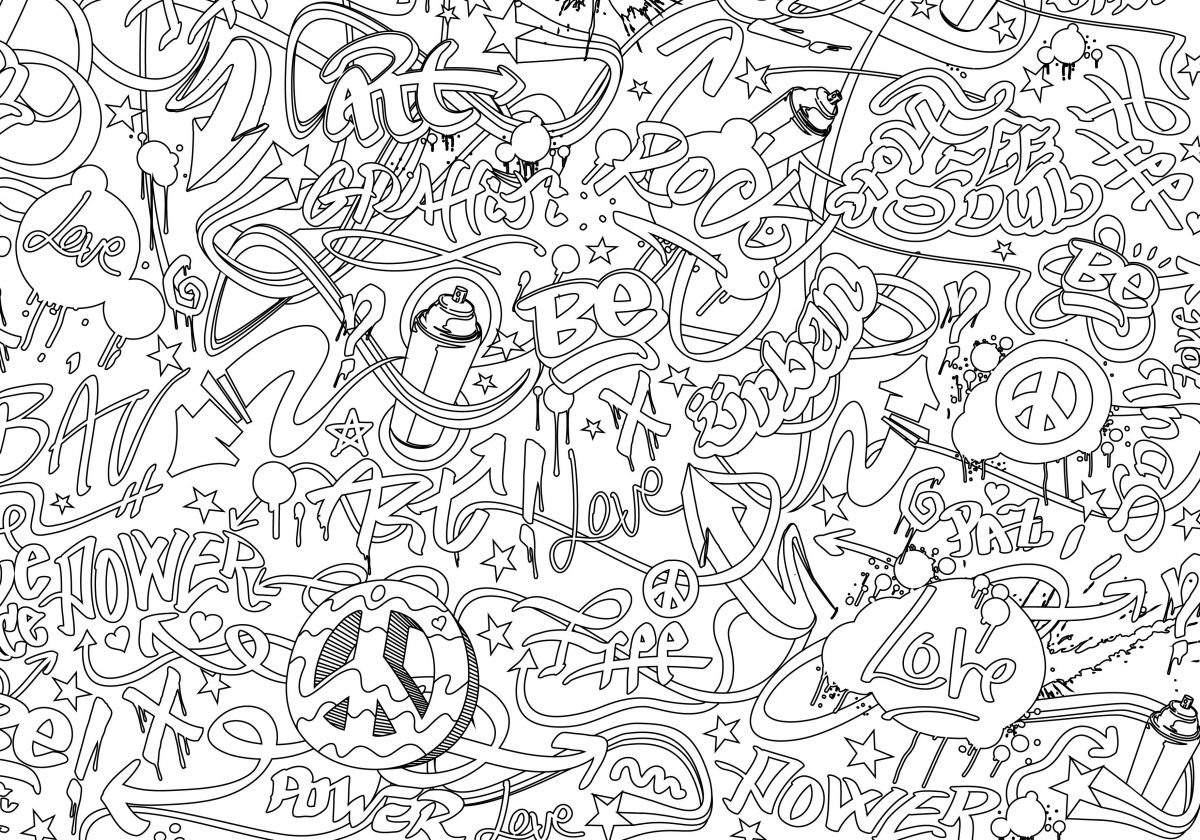 Graffiti | Coloring Books pour Coloriage Tag Graffiti