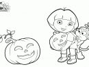 Gratuit Halloween Dora - Coloriage Halloween - Coloriages à Dessin A Colorier Dora