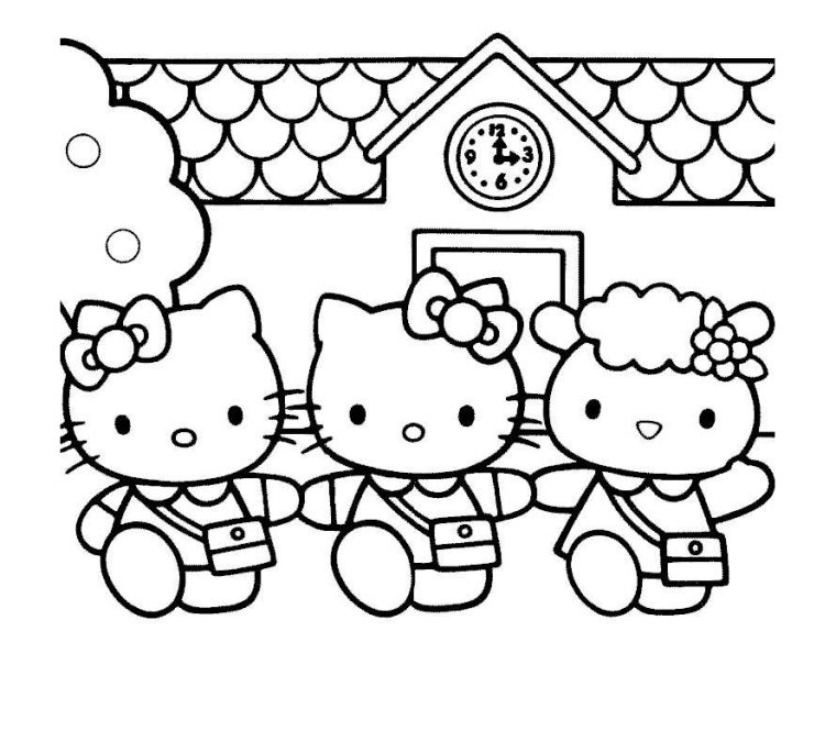 Hello Kitty 7 – Coloriages Hello Kitty – Coloriages destiné Dessin A Imprimer Hello Kitty