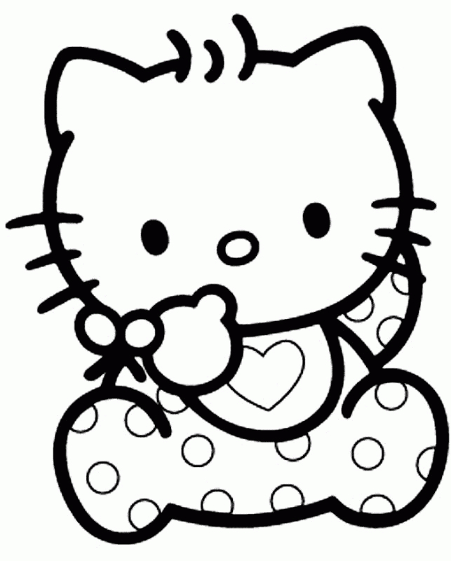 Hello Kitty Kleurplaten -1 tout Dessin À Imprimer Hello Kitty