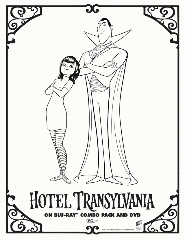 Hotel Transylvania'S Dracula And Mavis – Free Printable destiné Coloriage Hotel Transylvanie A Imprimer
