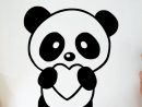 How To Draw A Cute Panda Holding A Heart - pour Dessin De Nounours Avec Un Coeur