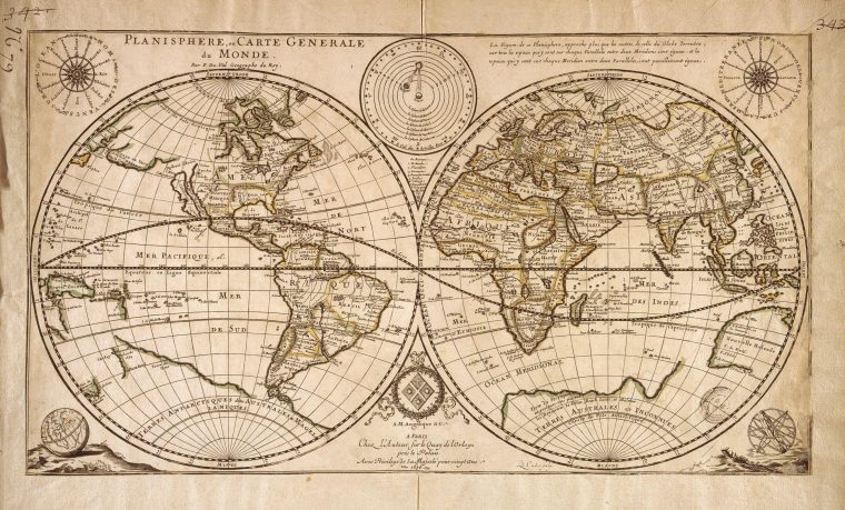 Http://Cartanciennes.free.fr//Maps/Planisphere_Duval encequiconcerne Mappemonde ? Imprimer