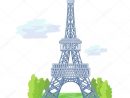 Icône De La Tour Eiffel, Style Cartoon — Image Vectorielle avec Tour Effel Dessin