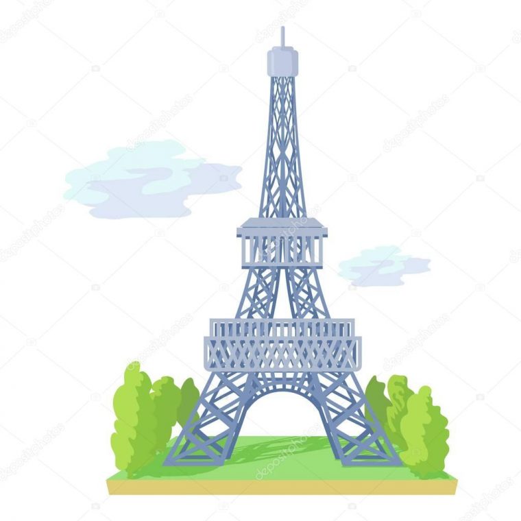 Icône De La Tour Eiffel, Style Cartoon — Image Vectorielle avec Tour Effel Dessin