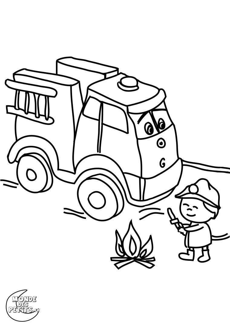 Image Camion Pompier Dessin à Dessin Sapeur Pompier