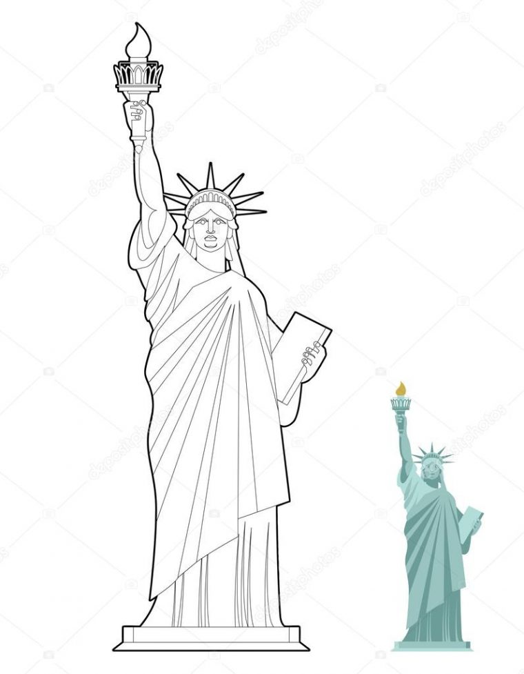 Imágenes: Libertad Para Colorear | Estatua De La Libertad tout Statue De La Liberté Dessin
