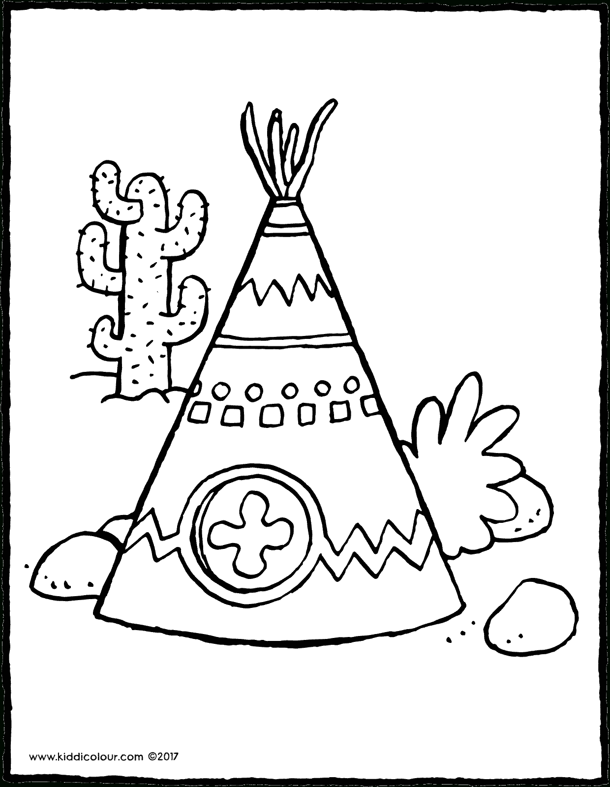 Indianentent - Kiddicolour pour Tipi Dessin