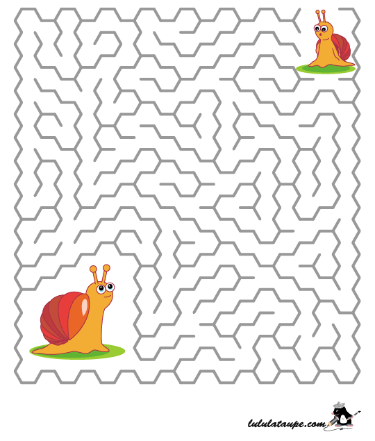 Jeu De Labyrinthe Gratuit, Les Escargots – Lulu La Taupe serapportantà Jeux Labyrinthe Difficiles