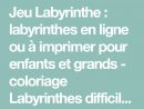 Jeu Labyrinthe : Labyrinthes En Ligne Ou À Imprimer Pour avec Jeux Labyrinthe Difficiles