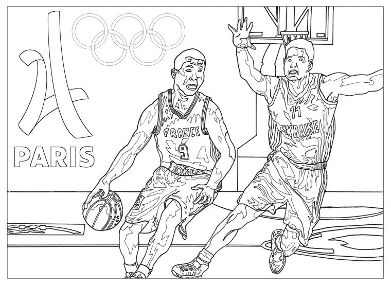 Jeux Olympiques Basketball – Coloriage Sur Les Jeux encequiconcerne Jeux Coloriage