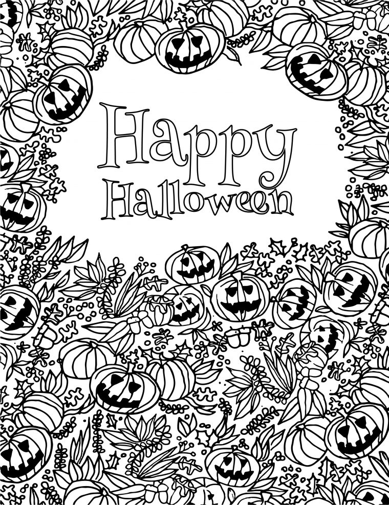 Joyeux Halloween Party Coloriage 31 Octobre – Artherapie.ca concernant Coloriages Halloween À Imprimer Gratuitement