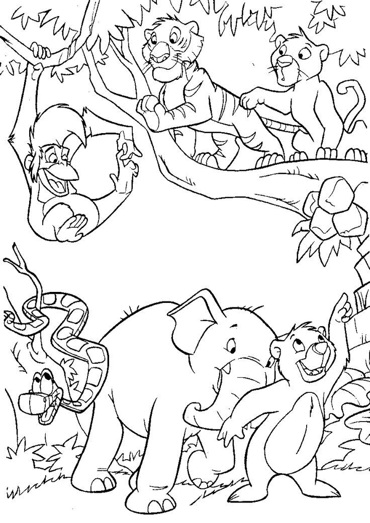 Jungle Book Coloring Pages – Coloring Pages Disney intérieur Coloriage Animaux De La Jungle Gratuit